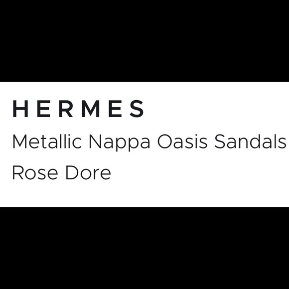 COPY - Hermes Metallic Napa Oasis Sandals Rose Dore - Picture 16 of 16